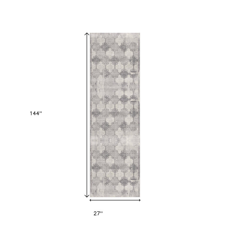 Tapis marocain 12 'gris et beige