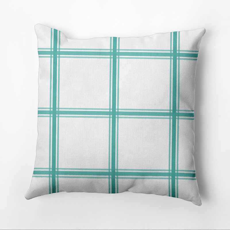 Housse et insert de coussin carré Subline, H 20 po x l 20 po, Aigue-marine