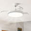 Ventilateur de plafond de chambre à coucher de 44 po avec lumière, pales rétractables à haut débit d'air, moteur à courant continu réversible à faible bruit et 6 vitesses, 3 CCT et DEL à intensité variable
