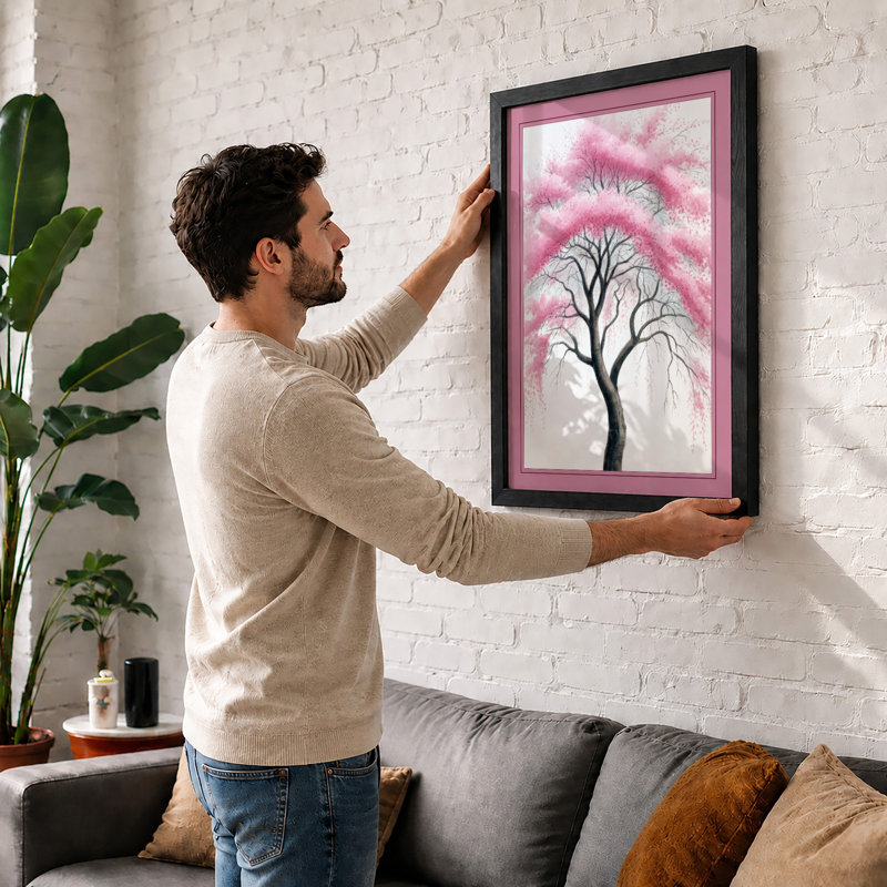 Bare Tree In Bloom Modern - Print, Unframed, A2 - 59.4 x 42.0 cm