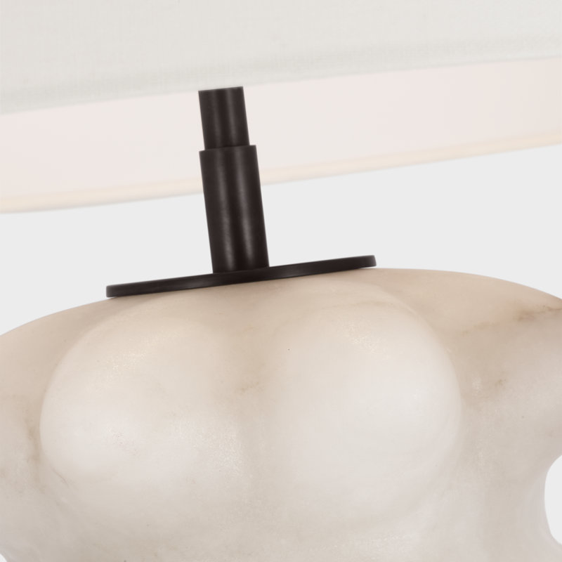 Luxor Table Lamp, Alabaster/Bronze