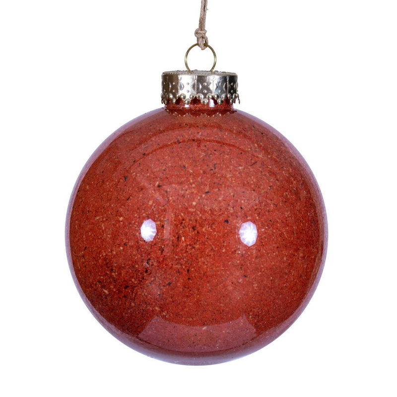 Ornement boule sans motif The Holiday Aisle®, Orange