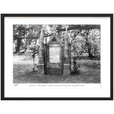 Battle, The Abbey, Tablet Erected To King Harold 1910 by Francis Frith - Single Picture Frame Print