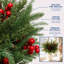 30 tiges de verdure artificielle de Noël, pin et cyprès à pointe fine + 15 pics à baies rouges pour la décoration de vases et de couronnes-507701716