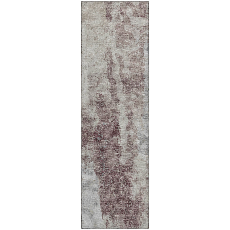 Premium Machine Washable Driessen AMF68 Plum Rug, Runner 2'3" x 7'6"