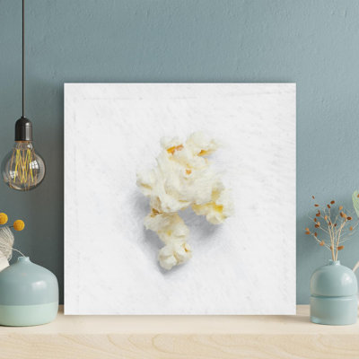 Fleur blanche sur fond blanc - 1 pièce, reproduction d'art graphique sur toile tendue