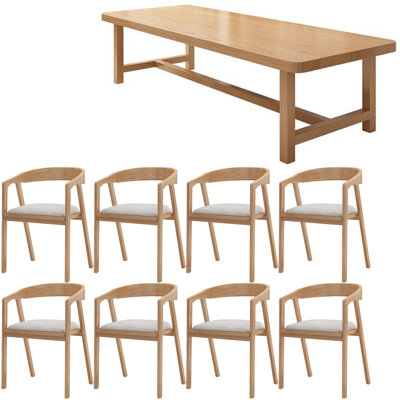 Modern simple solid wood conference table set