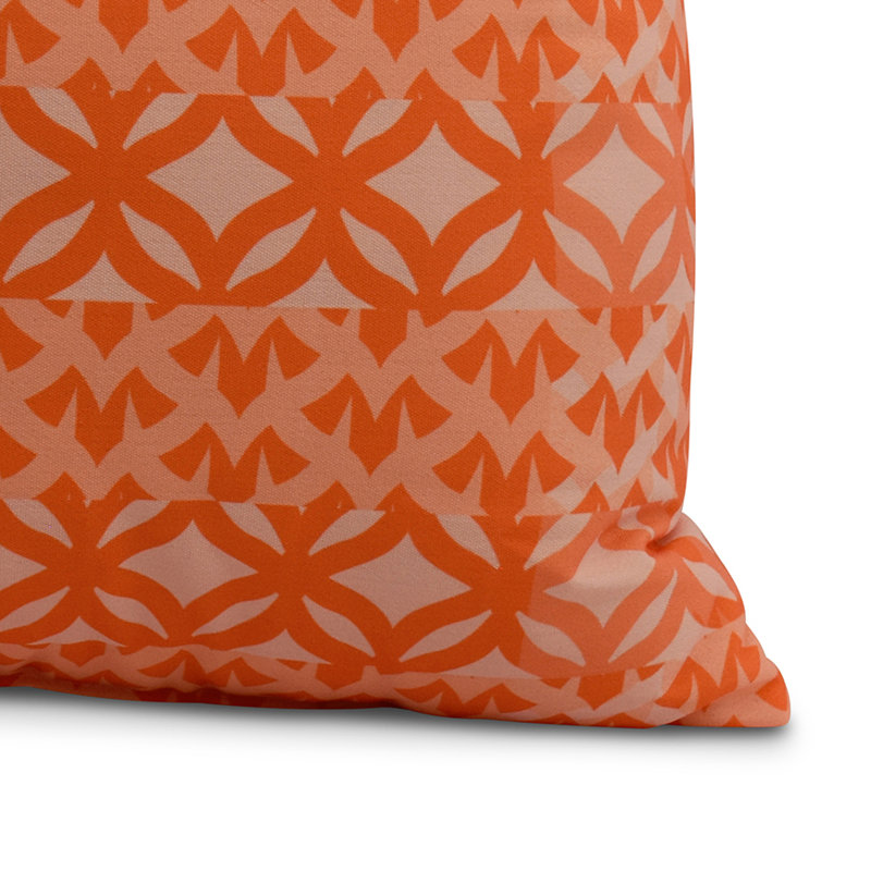 Housse et insert de coussin carré Nantucket, Orange, H 16 po x l 16 po