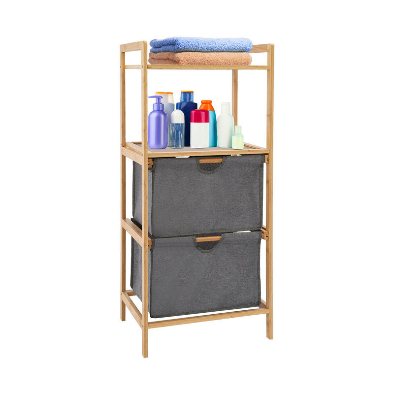 Organisateur de panier à linge en bambou pour salle de bain