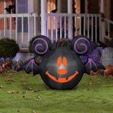 Airblown Inflatable Mickey Mouse As Jack-O-Lantern Bat
