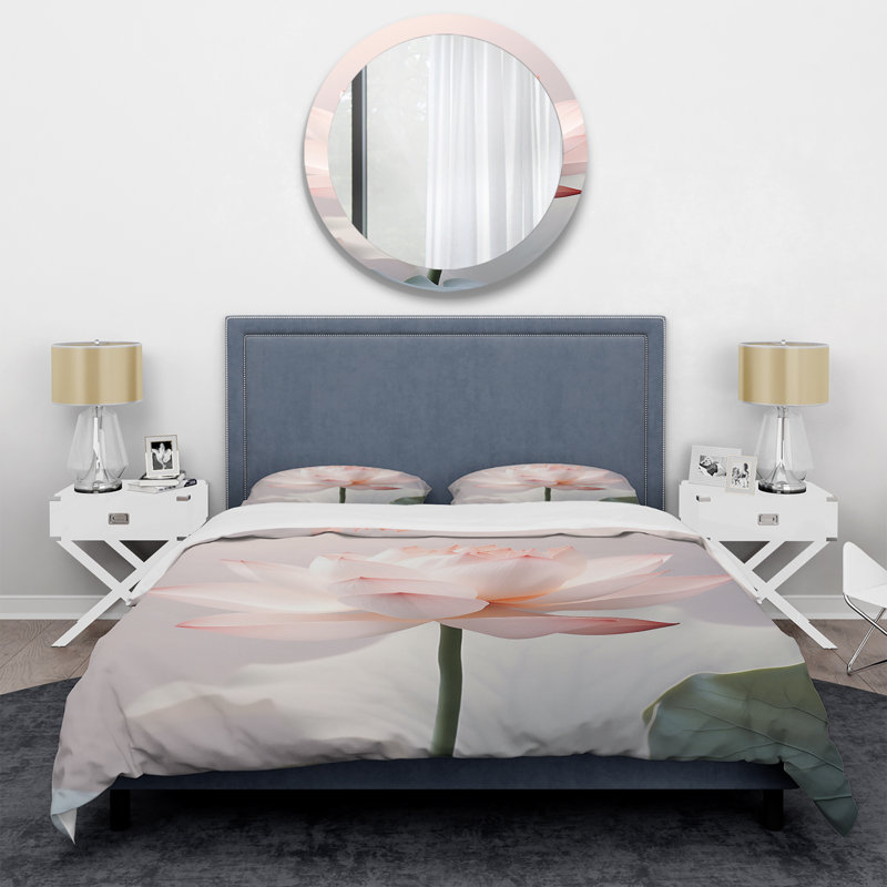 Hindouisme Art Lotus Serenity - Ensemble de housse de couette spirituel - Microfibre de polyester