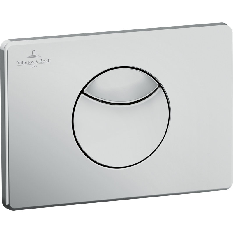 ViConnect WC Flush Plate E100, Brushed Chrome