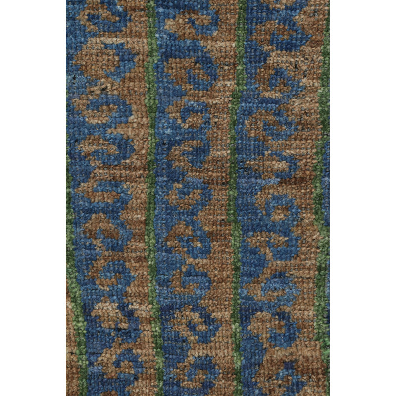 Burano Hand Knotted Wool Geometric Area Rug, Rectangle 6' x 9'