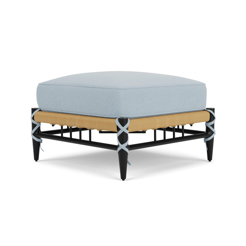 Low Country Square Outdoor Ottoman Patio Ottoman, Unearth Dew