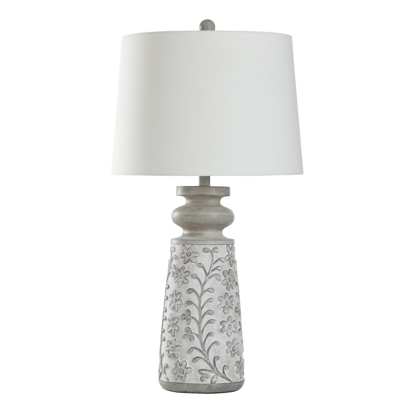 Daltry - Traditional Table Lamp - Greyson & Rubbed White - Off-White Shade