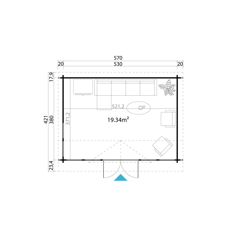 Lasita Balmoral Premium Log Cabin With Tempered Double Glazing (44mm)