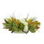 Hydrangea, Heather and Artichoke Fall Centerpiece in Oval Pot