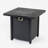 28-Inch Iron Square Propane Fire Pit Table