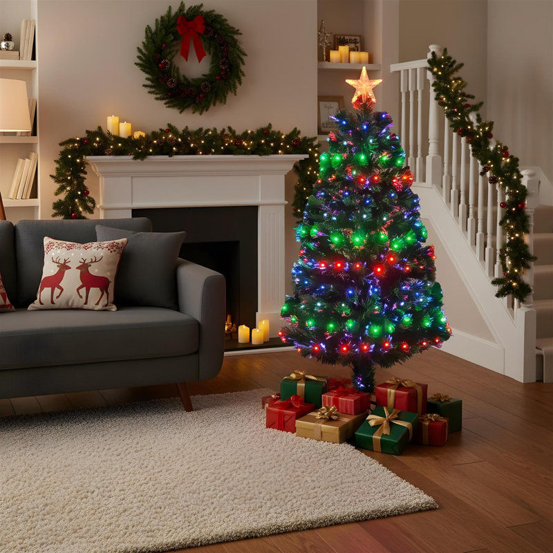 Lighted Artificial Christmas Tree, 4 ft.