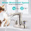 Centerset 2-Handle Waterful Bathroom Sink Faucet with Drain Assembly-98534423