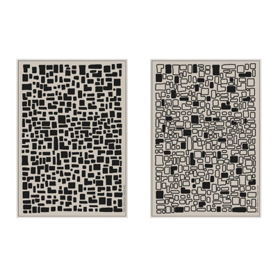 Fragmented Space. Set of 2 by Romina Gadler - Framed Wall Art