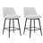Counter Height Swivel Bar Stools Of 2, Linen Upholstered With Back And Metal Legs, 25.6" Seat Height, Fit For Kitchen Island & Pub, Color 360 Linen, Cloth-216510654
