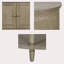 Armoire décorative avec tablette inférieure