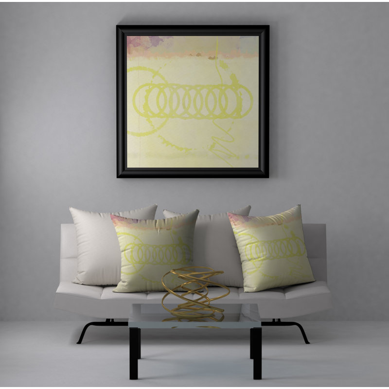 Abstract Throw Pillow, 20" H x 20" W