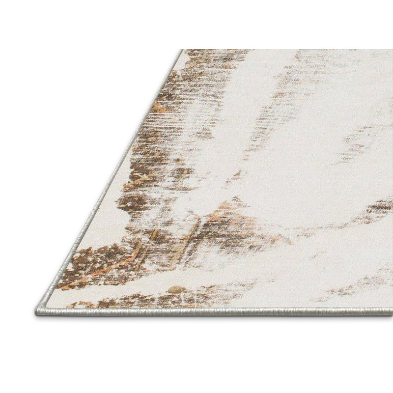 Tapis décoratif multicolore à motif abstrait, Tapis de couloir 2 pi x 5 pi