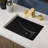 Ruvati 18 x 12-3/4 inch Undermount Bathroom Sink Black Rectangular Porcelain Ceramic with Overflow --93986372