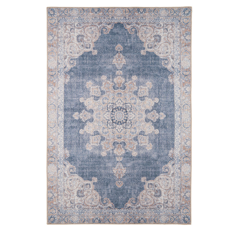 Runner Calynn Oriental Cotton Area Rug, Rectangle 120cm x 170cm