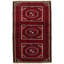 Hand-Knotted Rizbaft Red Wool Rug 3'10" X 6'7"