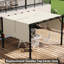 2 pièces de remplacement pour auvent de pergola, housse kaki protégée pour pergola 10 x 11,8 pi, assemblage facile, tissu résistant aux éclaboussures - compatible avec une installation rapide et simple