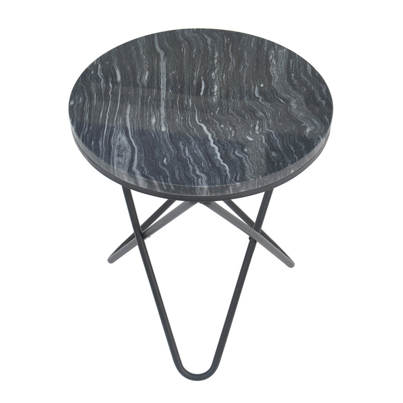 Kunkle Cross Legs End Table, Black