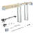 Soft Close and Open 24" to 36" Upright Universal Lightweight Pocket Door Frame(Door Not Included)-110824946