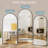 Arched Black Floor Mirror With Stand, 38x77 Inch Freestanding Full Body Mirror For Bedroom-36989825-36989830