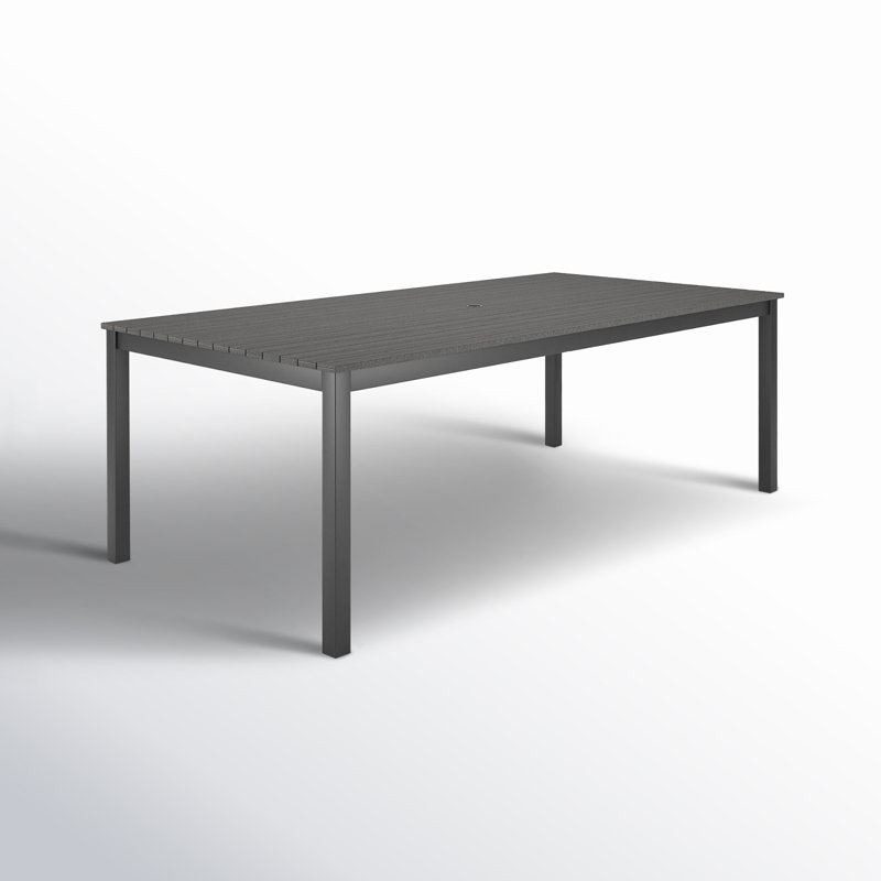 Table de salle à manger d'extérieur rectangulaire Townsend, L 41 po x L 83 po x H 29 po, Gris