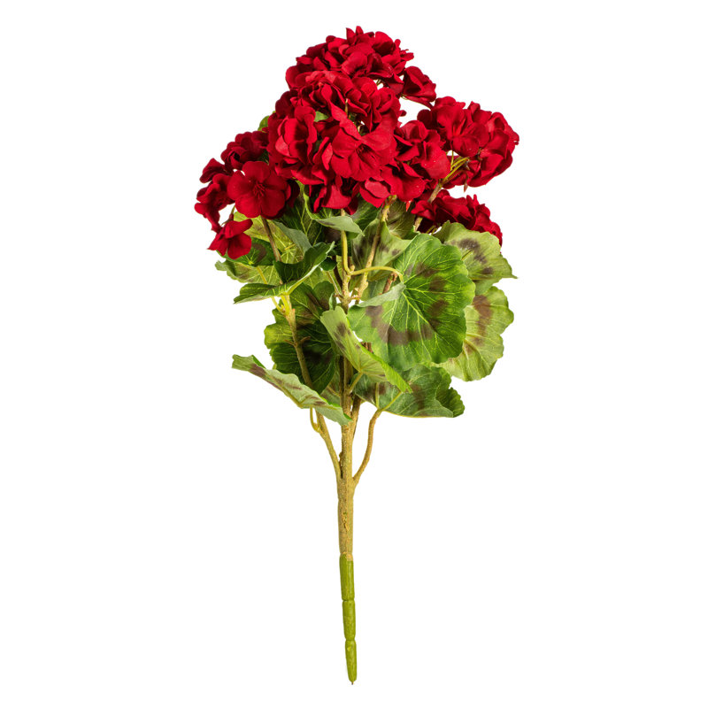 Buisson de géranium artificiel 18 po Kimberlee, Rouge