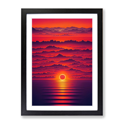 Powerful Ocean Sunset - Wall Art
