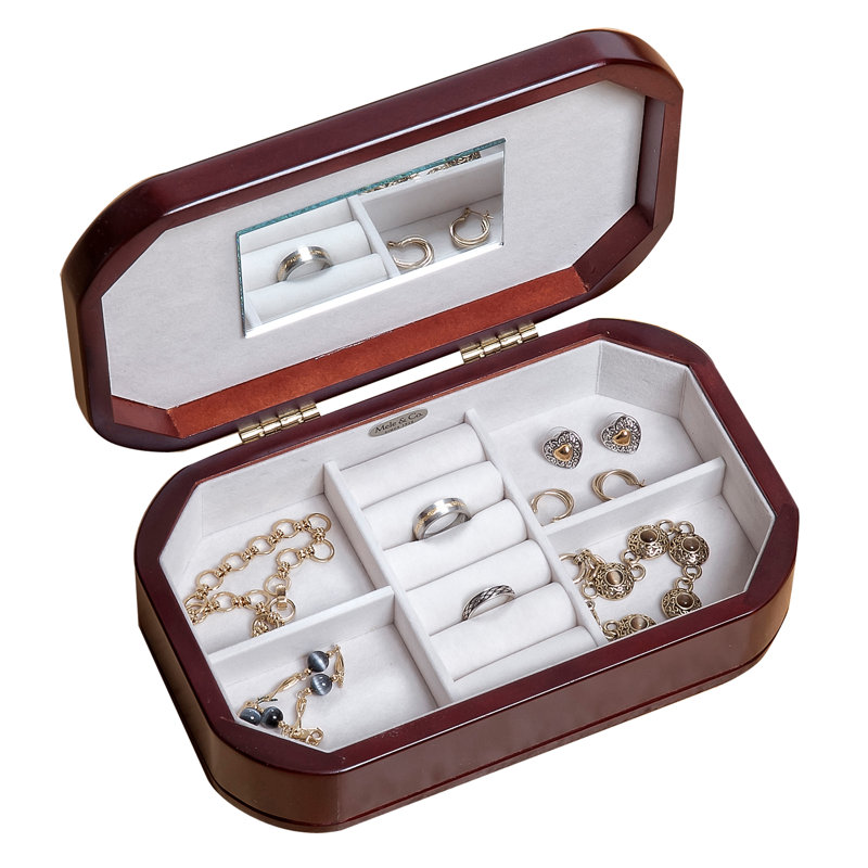Wood Jewelry Box + Mirror