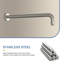 Pomme de douche à fixation murale de remplacement 16 pouces avec bras de douche à extension-103515717