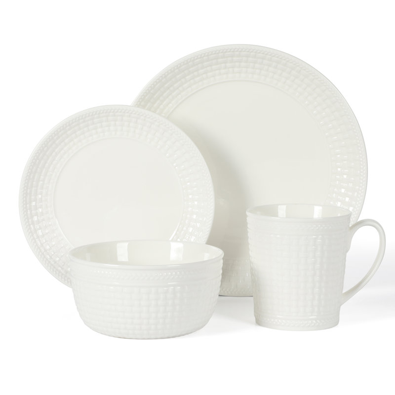 Martha Stewart 16 Piece Basket Weave Dinnerware Set
