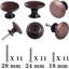 Paquet de 10 boutons d'armoire - Poignées de tiroir rondes en alliage d'aluminium avec vis pour quincaillerie de porte de salle de bain-114789335