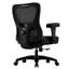 Grande chaise de bureau en maille noire pour les personnes les plus exigeantes, conception ergonomique avec pivot intégré à 360 ° et fonctions réglables, coussin de siège lombaire épais à base métallique facile à installer, stable-118953618
