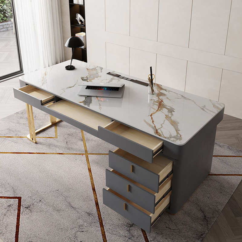 Bureau moderne et simple à tiroir, H 29,53 po x l 70,87 po x P 27,56 po
