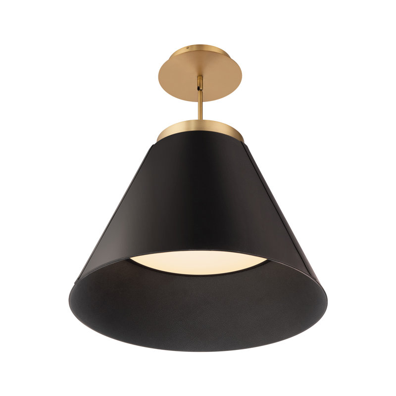 Bentley Black and Aged Brass LED Indoor/Outdoor Pendant
