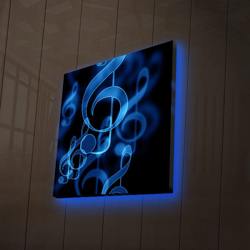LED Lighted Decorative Canvas Painting, 11 x 11 Inches | 100% Suede Canvas, 100% Wooden Frame (1.2 inches Thick) | Backlit Art with On/Off Switch, Perfect for Home Decor & Unique Gifts, Battery Operated (Battery Not Included)