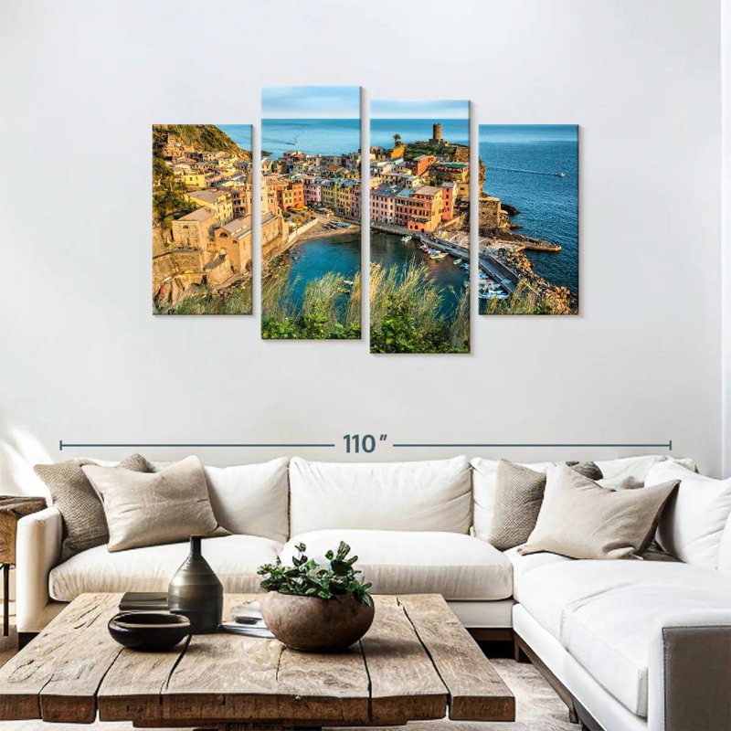 Vernazza dans les Cinque Terre, H 48 po x l 75 po