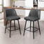 Ensemble de 2 tabourets pivotants à hauteur de comptoir, ensemble de 2 tabourets pivotants rembourrés à 360 °