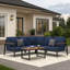 Ensemble de conversation modulaire d'extérieur Townsend pour 5 personnes avec coussins Sunbrella®-99997886-99997888